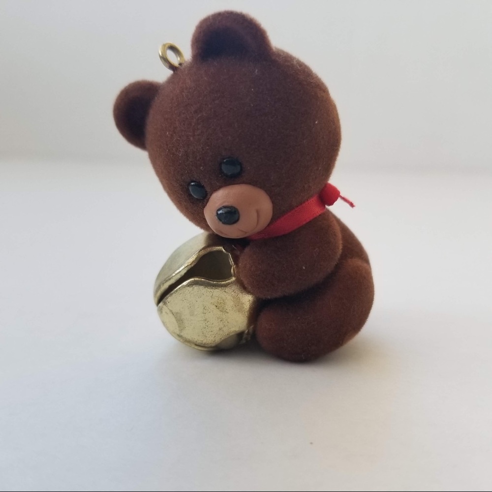 Vintage Hallmark Jingling Teddy Xmas Ornament